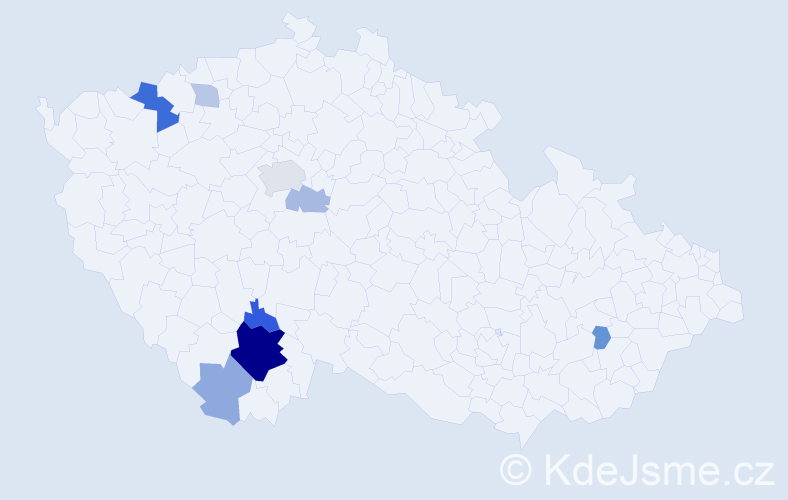 Příjmení: 'Kurážová', počet výskytů 24 v celé ČR