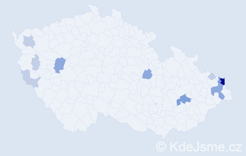 Příjmení: 'Sieder', počet výskytů 29 v celé ČR