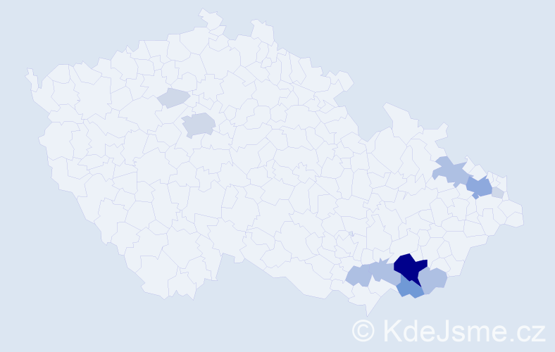 Příjmení: 'Dobřecká', počet výskytů 34 v celé ČR