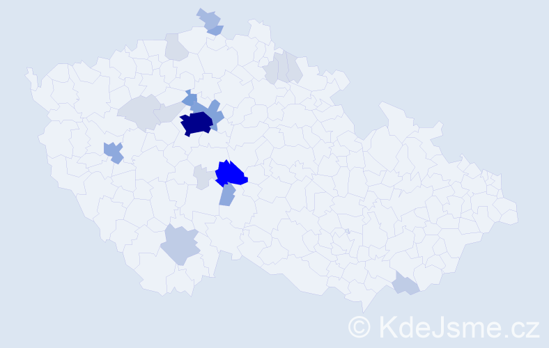 Příjmení: 'Lejčko', počet výskytů 73 v celé ČR