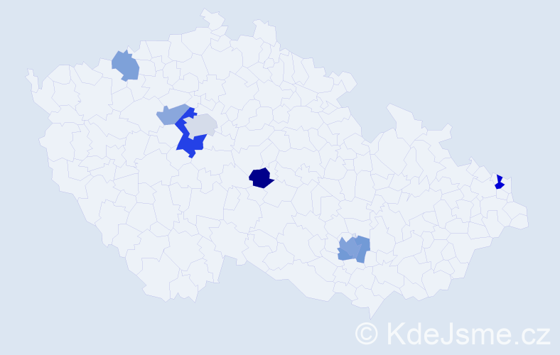 Příjmení: 'Košecká', počet výskytů 14 v celé ČR