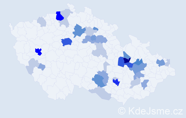 Příjmení: 'Pyšná', počet výskytů 108 v celé ČR