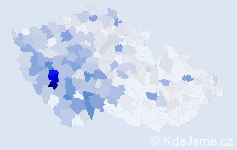 Příjmení: 'Průchová', počet výskytů 1393 v celé ČR