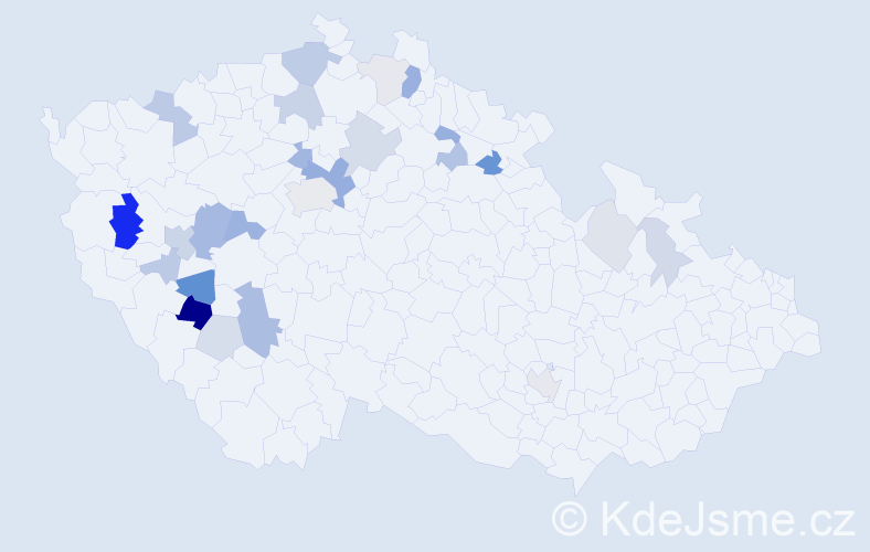 Příjmení: 'Klepsa', počet výskytů 62 v celé ČR