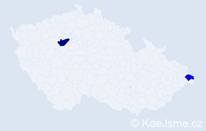 Příjmení: 'Guzdeková', počet výskytů 3 v celé ČR