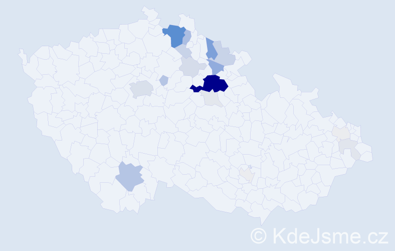 Příjmení: 'Fejglová', počet výskytů 91 v celé ČR