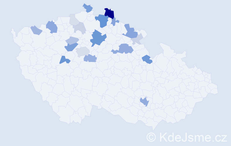 Příjmení: 'Naiman', počet výskytů 64 v celé ČR
