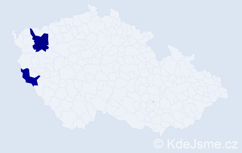 Příjmení: 'Kopárek', počet výskytů 3 v celé ČR