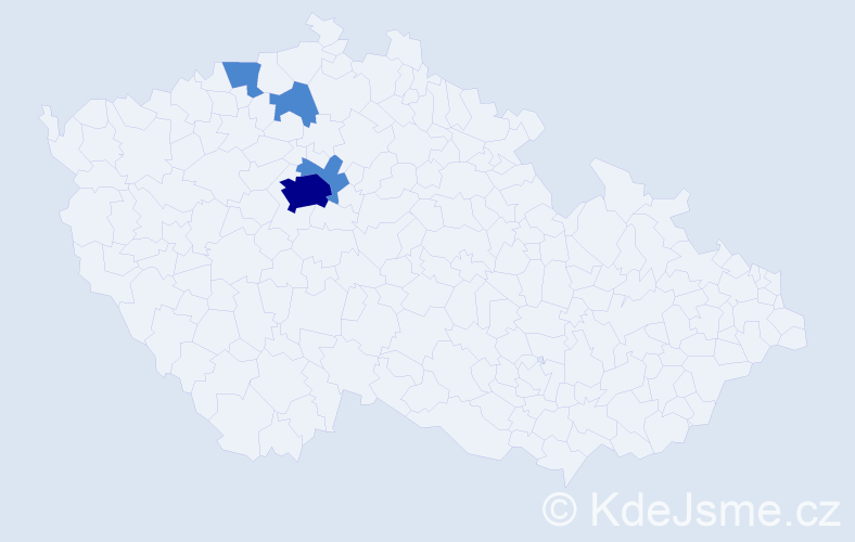 Příjmení: 'Djakov', počet výskytů 10 v celé ČR
