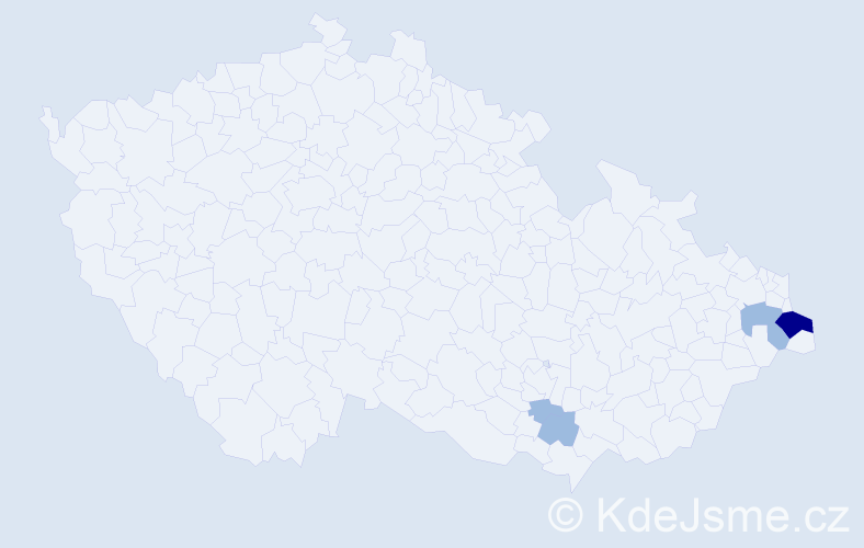 Příjmení: 'Barnovská', počet výskytů 7 v celé ČR