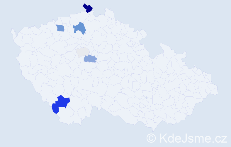 Příjmení: 'Baňacký', počet výskytů 11 v celé ČR