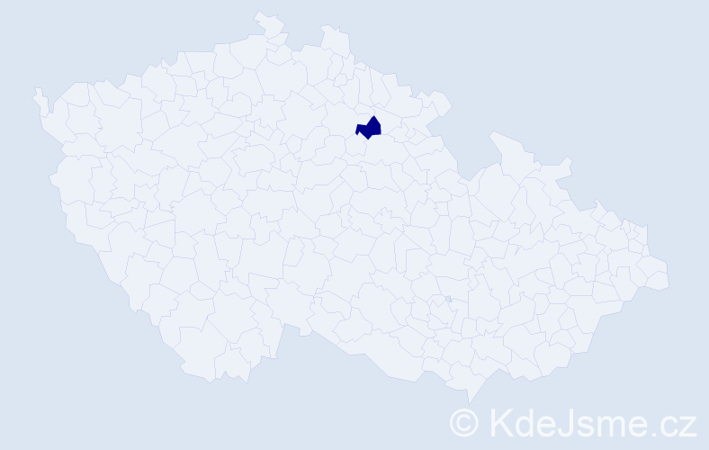 Příjmení: 'Verbin', počet výskytů 1 v celé ČR