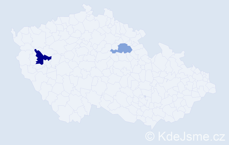 Příjmení: 'Bitenglová', počet výskytů 3 v celé ČR