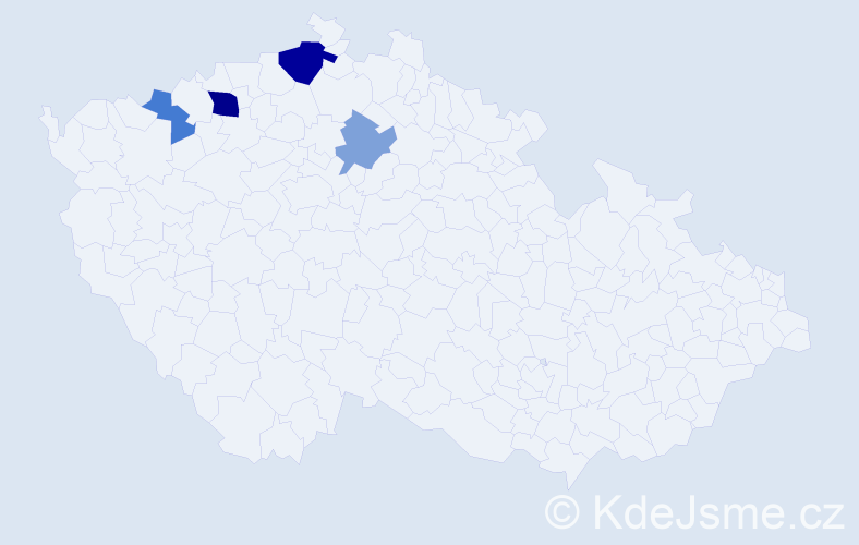 Příjmení: 'Derenin', počet výskytů 8 v celé ČR