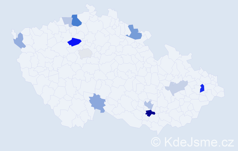 Příjmení: 'Matzková', počet výskytů 25 v celé ČR
