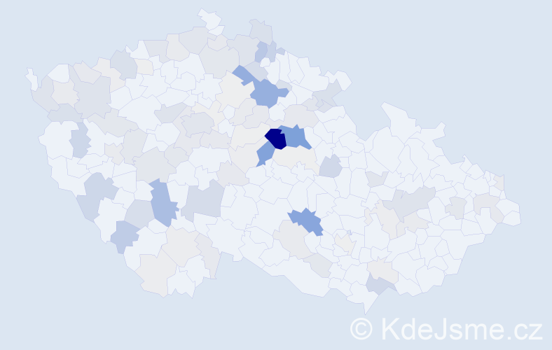Příjmení: 'Kožený', počet výskytů 336 v celé ČR