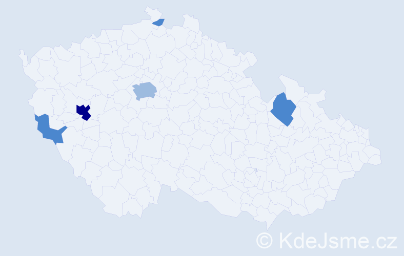 Příjmení: 'Velleková', počet výskytů 11 v celé ČR