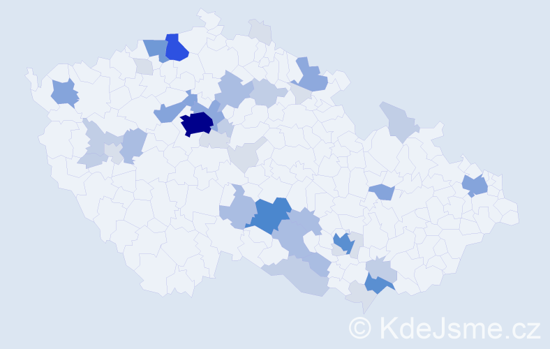 Příjmení: 'Gottlieb', počet výskytů 142 v celé ČR