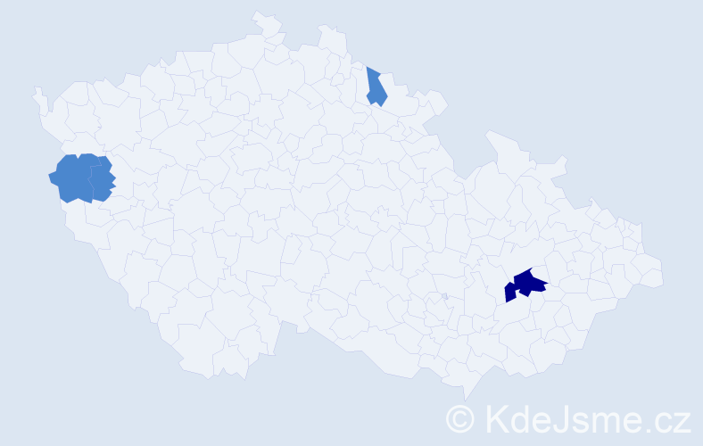 Příjmení: 'Harvančáková', počet výskytů 6 v celé ČR