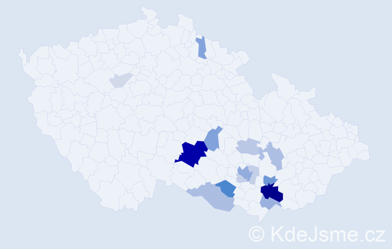 Příjmení: 'Filipenská', počet výskytů 47 v celé ČR
