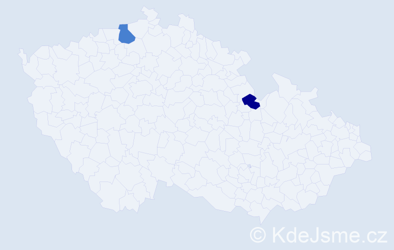 Příjmení: 'Skriba', počet výskytů 8 v celé ČR