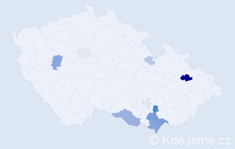 Příjmení: 'Kurdík', počet výskytů 33 v celé ČR