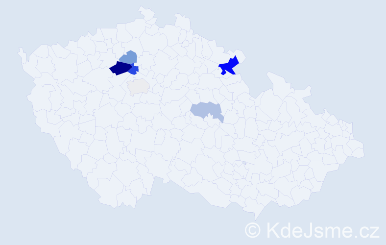 Příjmení: 'Linhardt', počet výskytů 14 v celé ČR