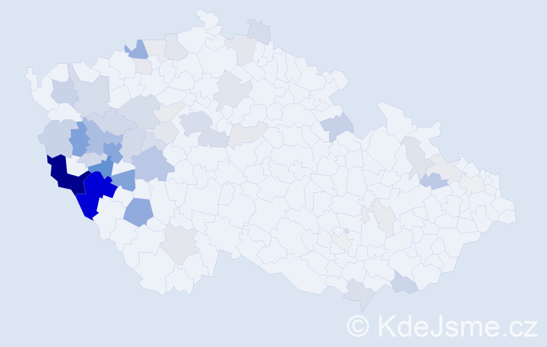 Příjmení: 'Nejdl', počet výskytů 175 v celé ČR