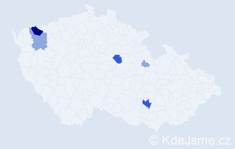 Příjmení: 'Rjaško', počet výskytů 13 v celé ČR