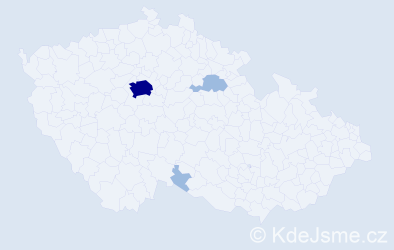 Příjmení: 'Rejchl', počet výskytů 6 v celé ČR