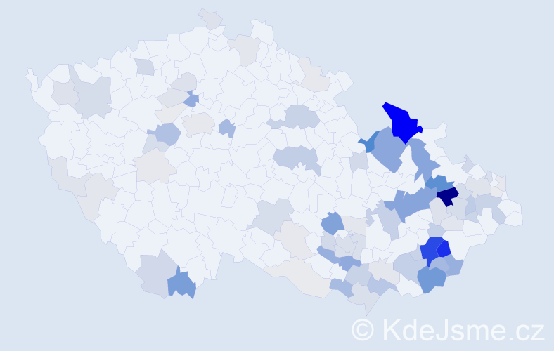Příjmení: 'Chromek', počet výskytů 272 v celé ČR