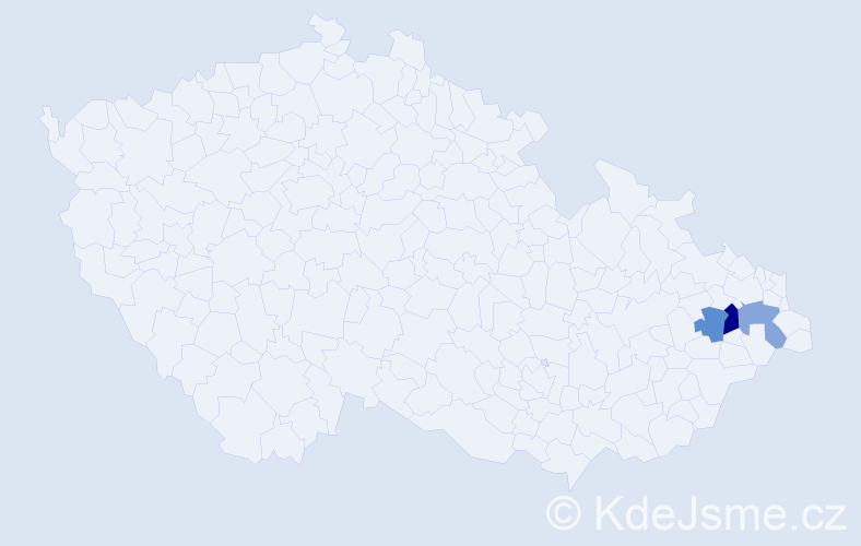 Příjmení: 'Simprová', počet výskytů 4 v celé ČR