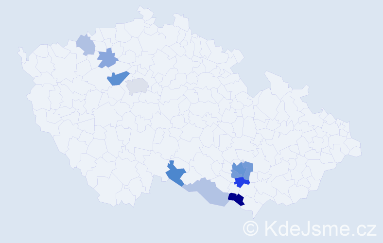 Příjmení: 'Kornhäuserová', počet výskytů 26 v celé ČR