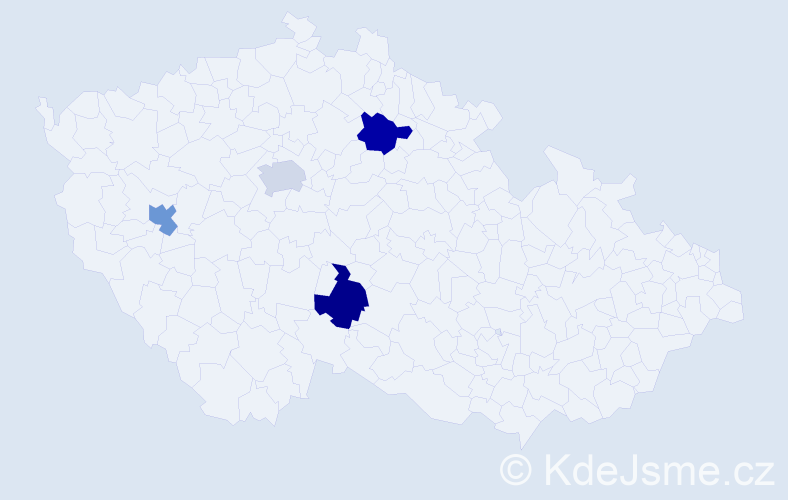 Příjmení: 'Papazian', počet výskytů 4 v celé ČR