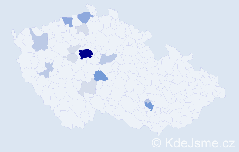 Příjmení: 'Mančalová', počet výskytů 51 v celé ČR