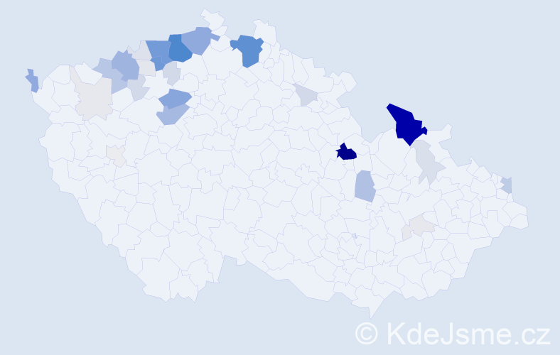 Příjmení: 'Badiová', počet výskytů 155 v celé ČR