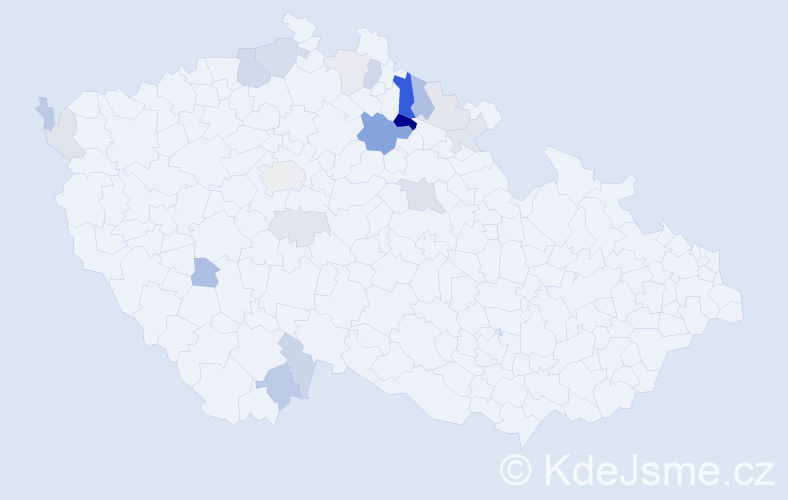 Příjmení: 'Povr', počet výskytů 43 v celé ČR