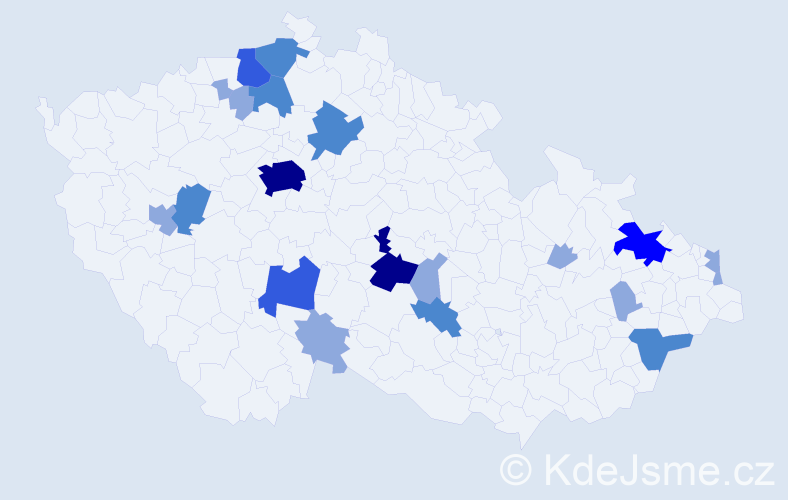 Příjmení: 'Mišurová', počet výskytů 41 v celé ČR
