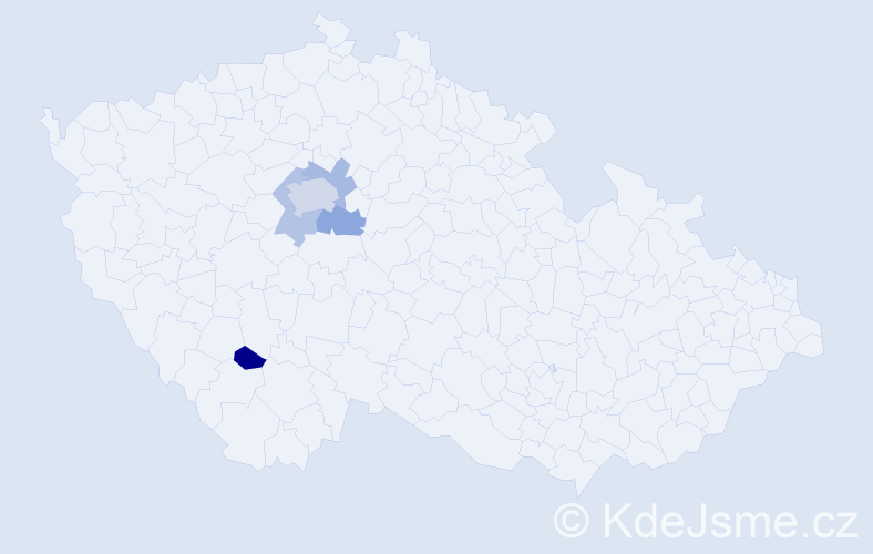 Příjmení: 'Martinicová', počet výskytů 16 v celé ČR