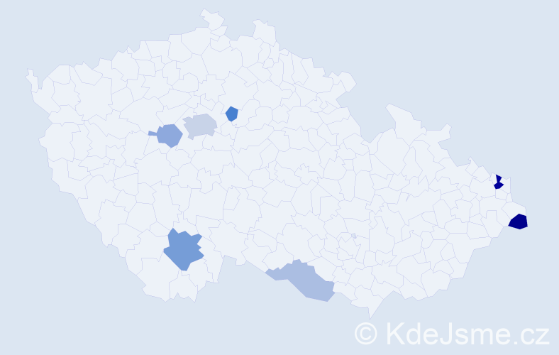 Příjmení: 'Škulec', počet výskytů 17 v celé ČR