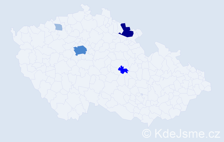 Příjmení: 'Pšornová', počet výskytů 10 v celé ČR