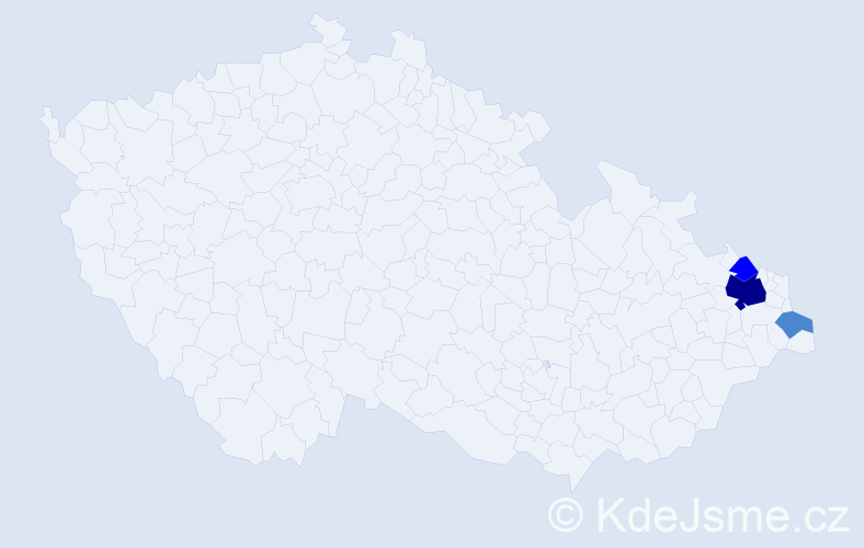 Příjmení: 'Szymiczková', počet výskytů 11 v celé ČR