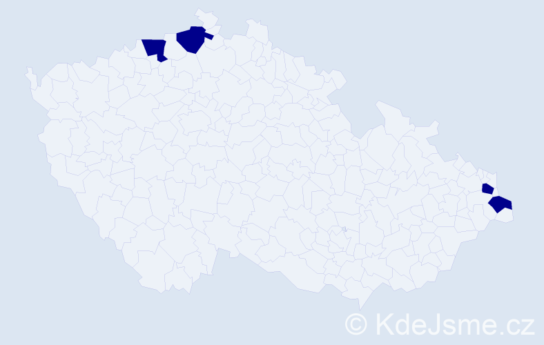 Příjmení: 'Giláková', počet výskytů 4 v celé ČR