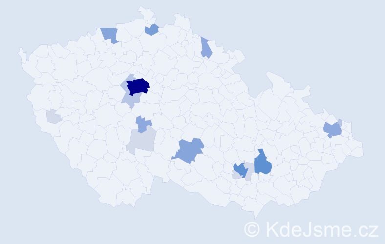 Příjmení: 'Oppelt', počet výskytů 60 v celé ČR