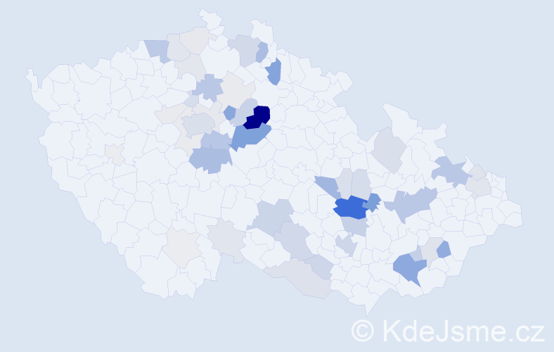 Příjmení: 'Paroulek', počet výskytů 185 v celé ČR
