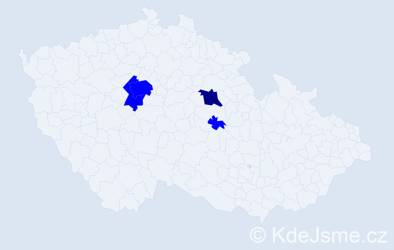 Příjmení: 'Matteiová', počet výskytů 5 v celé ČR