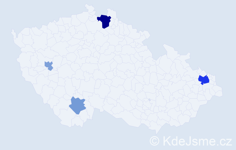 Příjmení: 'Dobrík', počet výskytů 9 v celé ČR