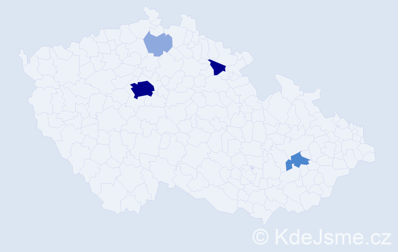 Příjmení: 'Tarčák', počet výskytů 13 v celé ČR