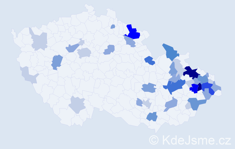 Příjmení: 'Beier', počet výskytů 121 v celé ČR