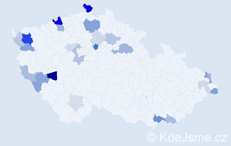 Příjmení: 'Belanec', počet výskytů 55 v celé ČR